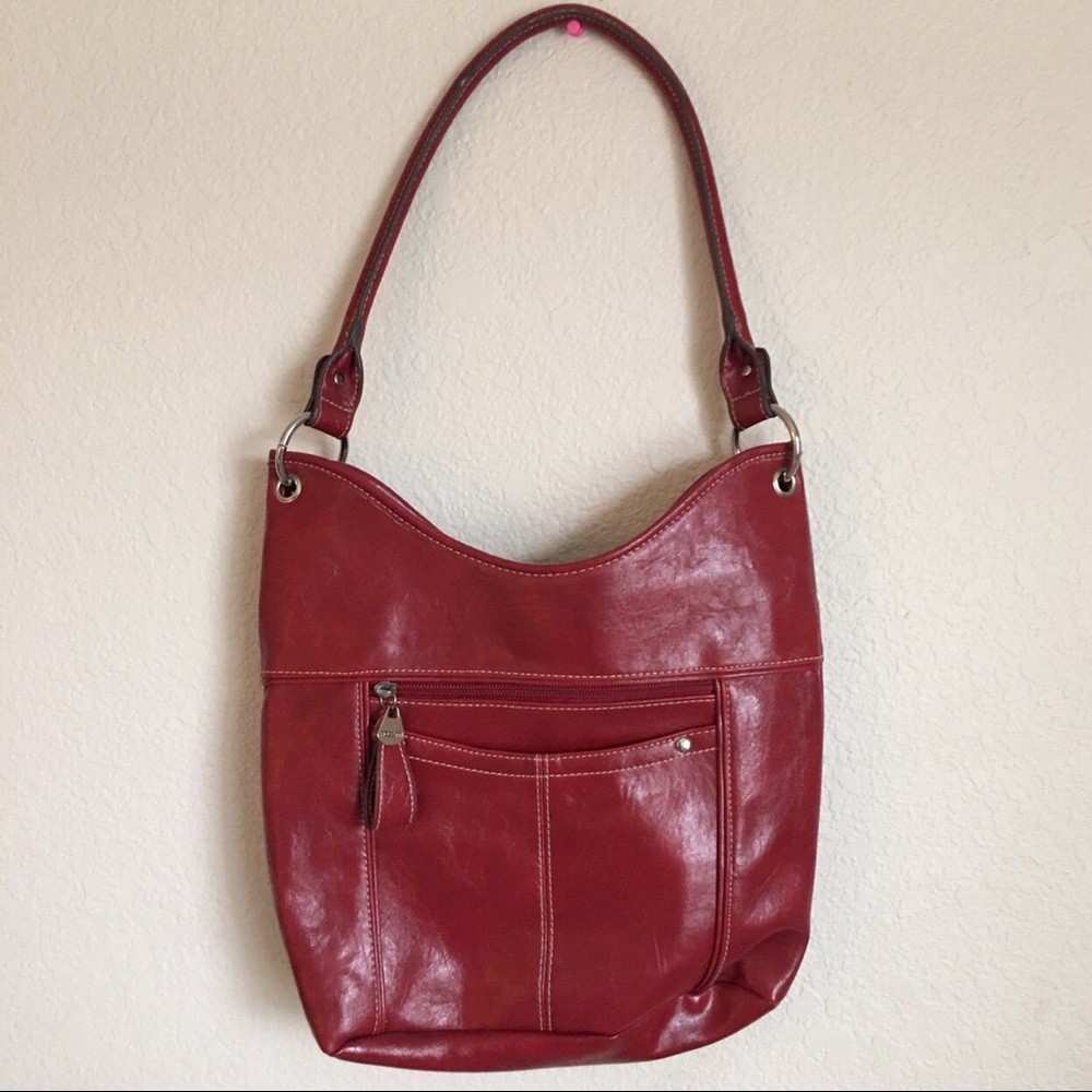 Red Rosetti Saddle Strap Purse